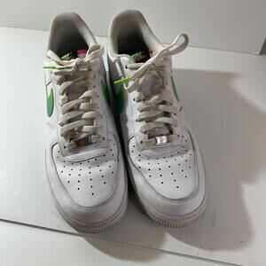 Nike Air AF1 Mens Sneakers Size 11.5 Model DJ5148-100 Aquamarine Swoosh